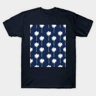 Tropical Palm Tree Dark Blue T-Shirt